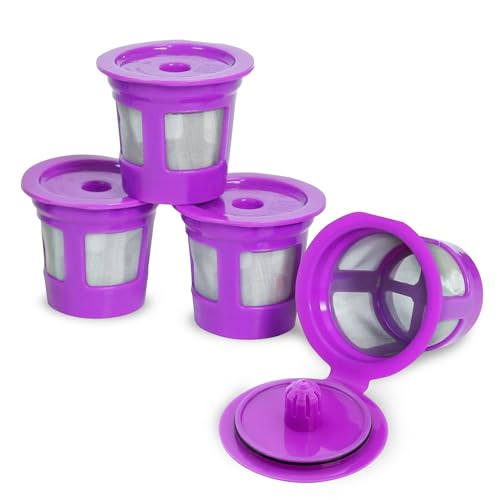 Reusable Single-Serve Coffee Filter Pods (4-Pack) - Refillable Mesh Cups