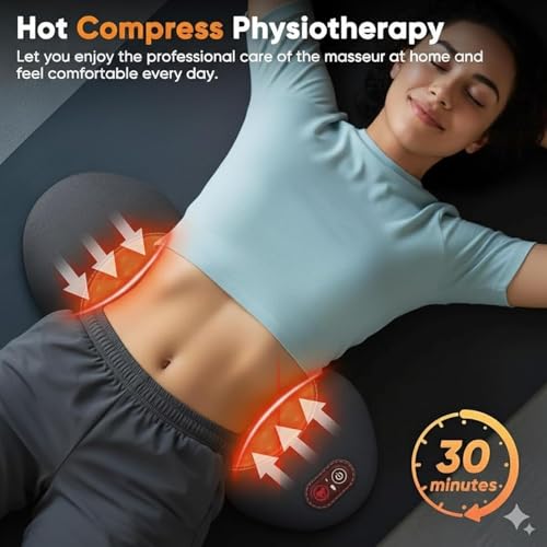 Ergonomic Lumbar Support Cushion with Heat & Vibration - Portable Back Pillow for Chair & Sofa