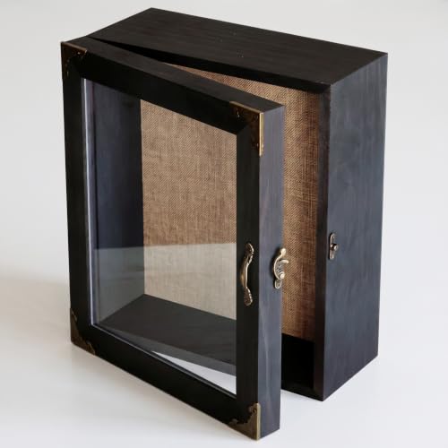 11x13 Deep Shadow Box Frame with Glass Door for Memorabilia and Keepsakes