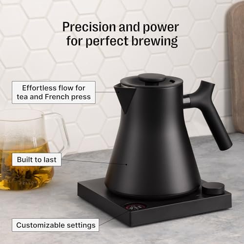 Electric Kettle with Precision Temperature Control, 0.9L Stainless Steel