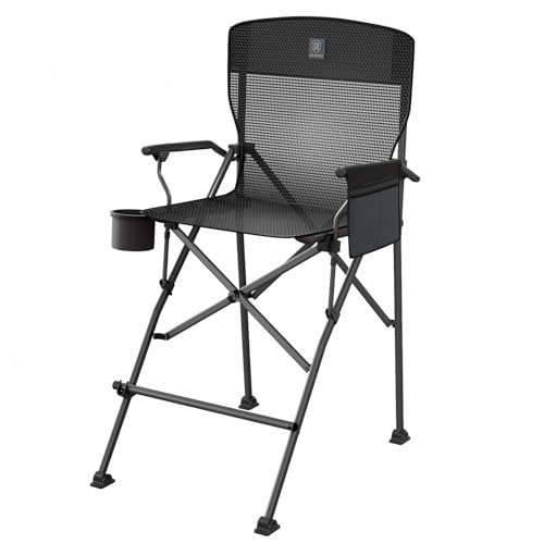 Tall Foldable Camping Chair with Footrest, 31-Inch Seat, Heavy Duty Portable