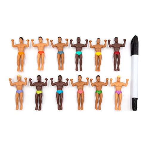 Drinking Buddies Reusable Wine Glass Markers - Assorted Fun Party Favors, 12 Pack