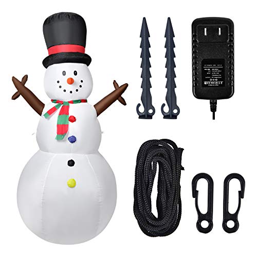 8FT Inflatable Christmas Snowman with LED Lights Indoor Outdoor Holiday Decoration