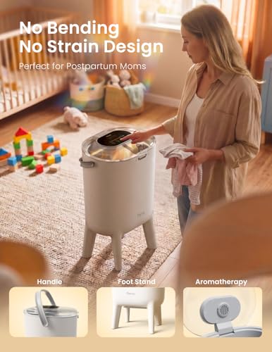 Bucket Towel Warmer with Drying Mode, Baby Care Settings & Child Lock