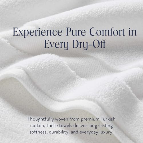 Luxury Turkish Cotton Bath Towel Set - 770 GSM Absorbent Towels (2 Pack)