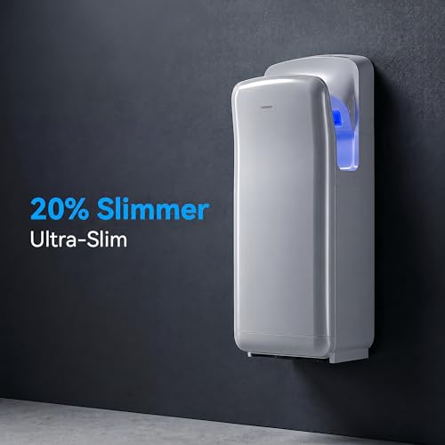 High-Speed Vertical Hand Dryer with HEPA Filter - Commercial Grade