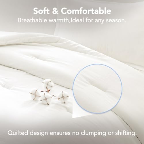 Queen Comforter Set - 3 Piece Prewashed Down Alternative Bedding