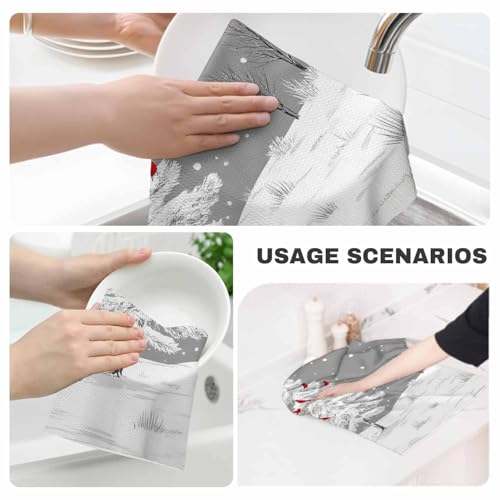 Birds Variation: Birds Kitchen Towels Set of 2 16x24 Absorbent Dish Cloths Home Decor