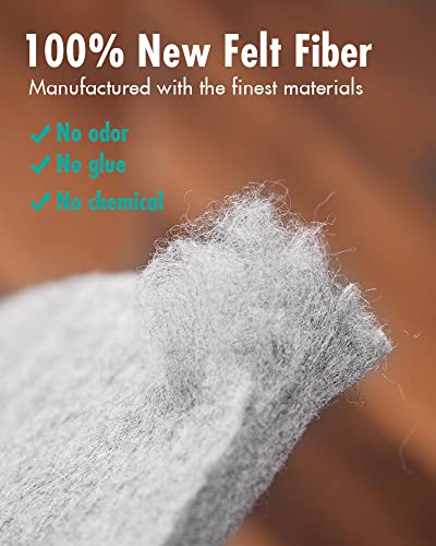 8x10 Non-Slip Felt Rug Pad for Hardwood Floors - 1/4 Inch Thick Cushioned Grip