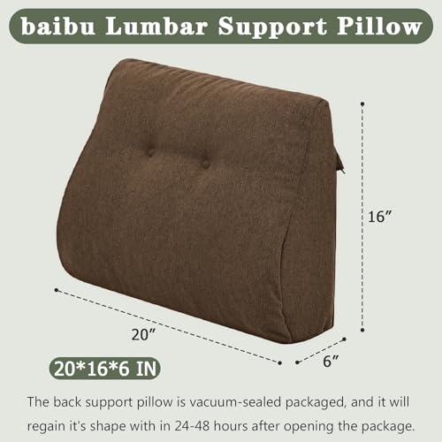 Dual-Layer Memory Foam Lumbar Pillow for Recliners & Sofas