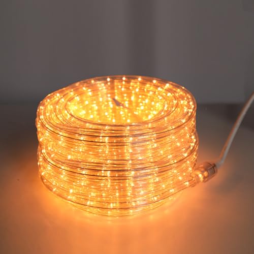 18ft LED Rope Lights, Connectable Warm White Outdoor String Lights