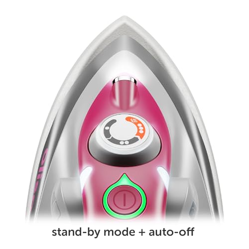 Oliso M3Pro Mini Steam Iron - Precise Sewing & Travel Iron - Raspberry