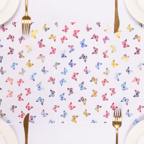 Butterfly Spring Table Runner Gauze Easter Party Decor - 72in, 1pc