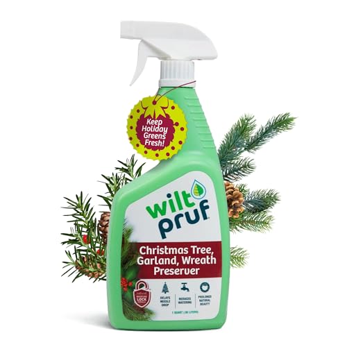 Natural Christmas Tree Preserver Spray - Anti-Desiccant Moisture Lock (32 oz)