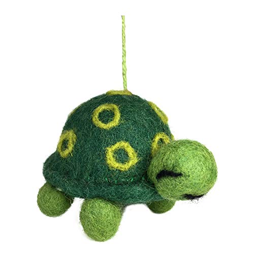 Ruth and Wilde Wool Turtle Christmas Ornament - Handmade Holiday Decor