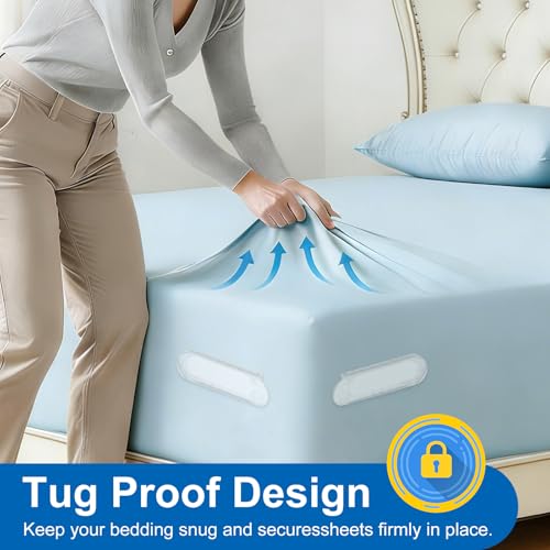 Heavy Duty Bed Sheet Holders - 4 Pack Non-Slip Fitted Sheet Clips