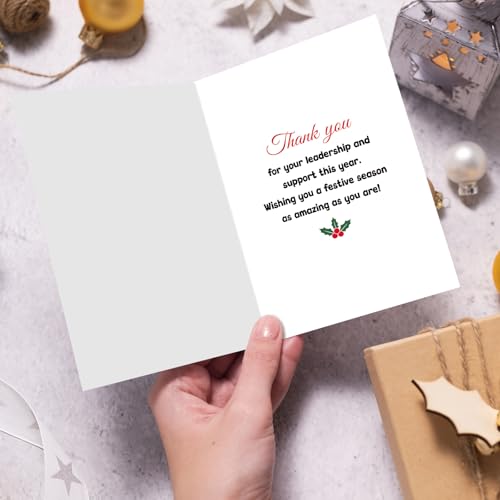 Nchigedy Boss Christmas Card from Team Group - #1 Holiday Greeting Card for Bosses and Staff