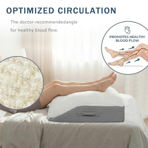 Memory Foam Leg Elevation Pillow for Pain Relief and Circulation