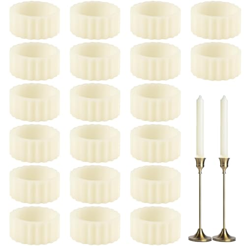20 Pcs Rubber Candle Grips for Taper Candles - Secure & Stable Inserts