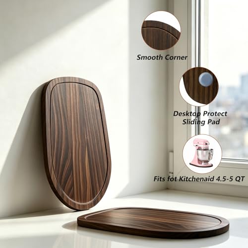 Pine Wood Appliance Slider Mat for 4.5-5 Quart Stand Mixers