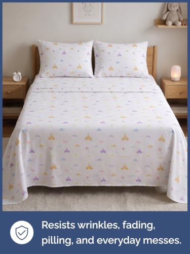 CGK Unlimited Kids Twin Princess Sheet Set - 3-Piece Microfiber Bedding