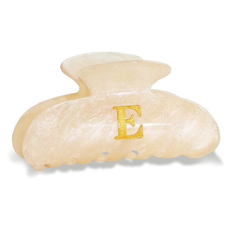 Skiennix Glitter Initial Claw Clip - Cute Valentine's Day Gift for Her | Letter E, Perfect for Teens & Women