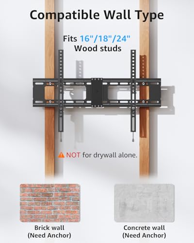 Tilting TV Wall Mount Bracket for 37-82 Inch Flat & Curved Screen TVs