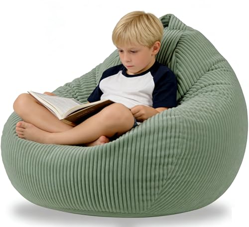 3ft Memory Foam Bean Bag Chair for Kids and Teens - Cozy Lounge Sofa