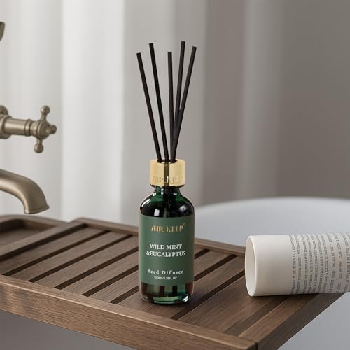 Wild Mint & Eucalyptus Reed Diffuser Set with 8 Sticks - 3.38 fl oz