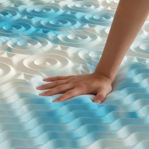 3-Inch Twin Size Memory Foam Mattress Topper with 5-Zone Cooling Gel