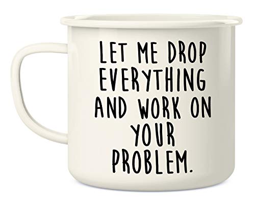 Retreez 16oz Enamel Stainless Steel Camping Coffee Mug - Funny Sarcastic Gift