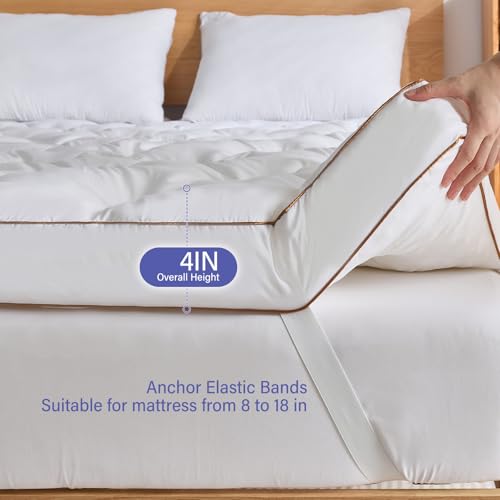 4 Inch King Gel Memory Foam Mattress Topper - Back Pain Relief