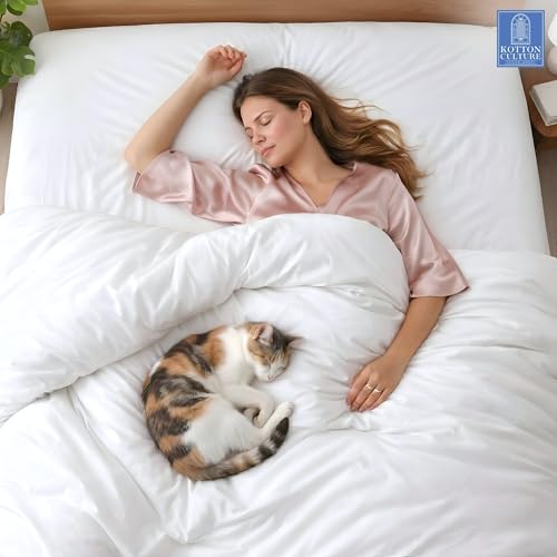 100% Egyptian Cotton Twin/Twin XL Duvet Cover - 600 Thread Count White