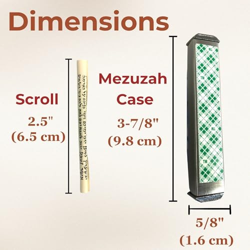 Sparkling Art Glass Mezuzah Case, 3.75-Inch Weatherproof Indoor Outdoor Mount