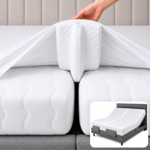 3-in-1 Split King Bed Bridge Gap Filler Set with Fitted Sheet & Straps