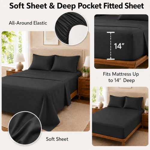 7-Piece Queen Comforter Set - Soft Microfiber Bed in a Bag with Sheets