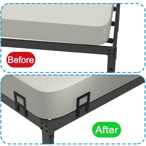 Adjustable Metal Mattress Holder Slide Stopper for Bed Frame - 6 Pack