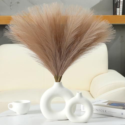 Artificial Pampas Grass Decor - 17.7 Inch Fluffy Silk Stems, 30 Pack
