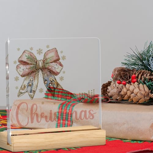 XCVXZCSDAF Christmas Days Till Christmas Countdown Sign - Xmas Countdown Calendar - Christian Holiday Decor - 4x4 Inch - Variation: Christmas02