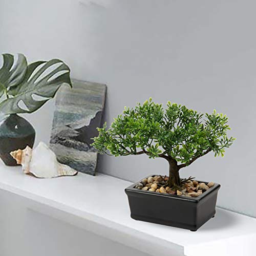 Artificial Juniper Bonsai Tree with Ceramic Pot - Indoor Decor