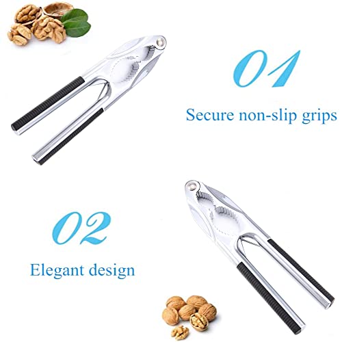LEFJUBAW Black Nut Crackers – Handheld Walnut Pecan Nut Cracker Tool