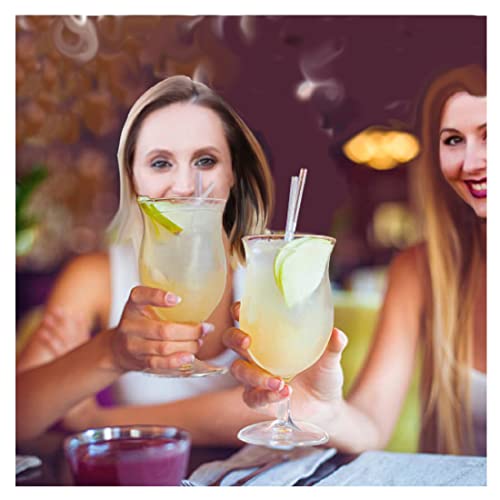 Lily's Home Clear Unbreakable Plastic Hurricane Glasses - Set of 4, 14 oz