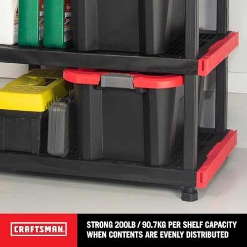 5-Tier Heavy Duty Plastic Storage Shelves Garage Organization Rack