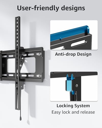 Tilting TV Wall Mount Bracket for 37-82 Inch Flat & Curved Screen TVs