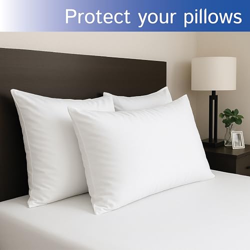 Four Seasons Essentials Standard Waterproof Pillow Protectors, Set of 2