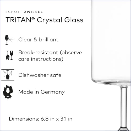 Modo Tritan Crystal Water Glasses, 15 Ounce - Set of 4
