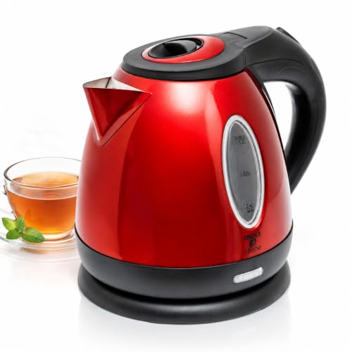 1.2L Electric Kettle, Fast-Boiling Stainless Steel Tea Pot with LED Light