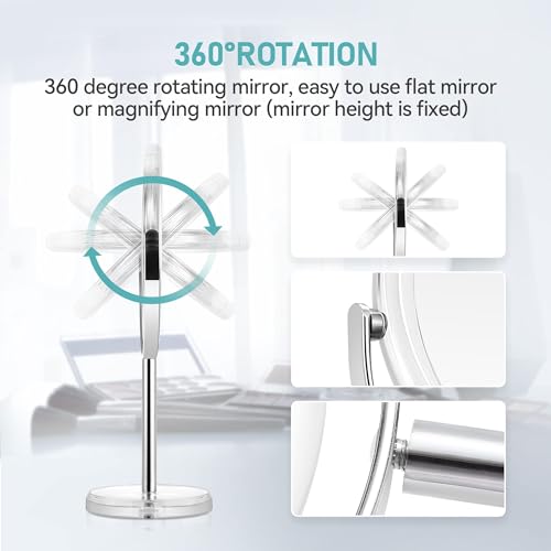MIYADIVA 20X Magnifying Makeup Mirror,Double Sided 1X & Mirror with