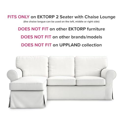 Ektorp Loveseat Sofa Cover with Chaise - Dark Grey