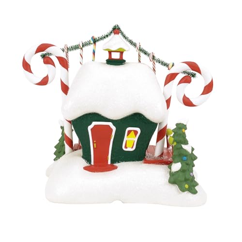 Lighted Who-Ville Candy Cane Twisters Porcelain Christmas Village Building
